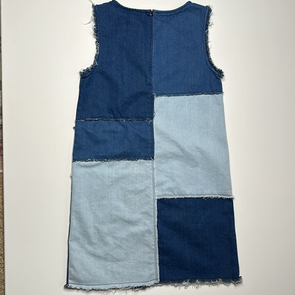 Nanette Lepore Denim Patchwork Shift Dress - Picture 4 of 7